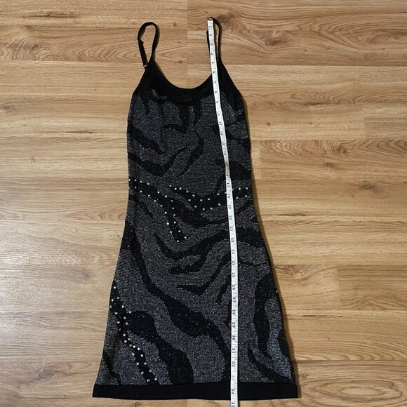 studded zebra print mini dress - Picture 3 of 3